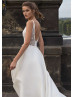 Ivory Lace Taffeta Wrapped Wedding Dress